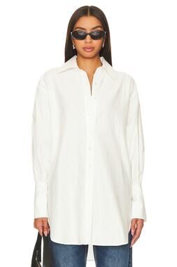 The Line by K Klein Shirt Button Boxy Oversized Minimal Basic Work Preppy XS